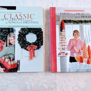New Lot of 2 Christmas with Martha Stewart Living 00s HC 1st Ed Recipes Crafts